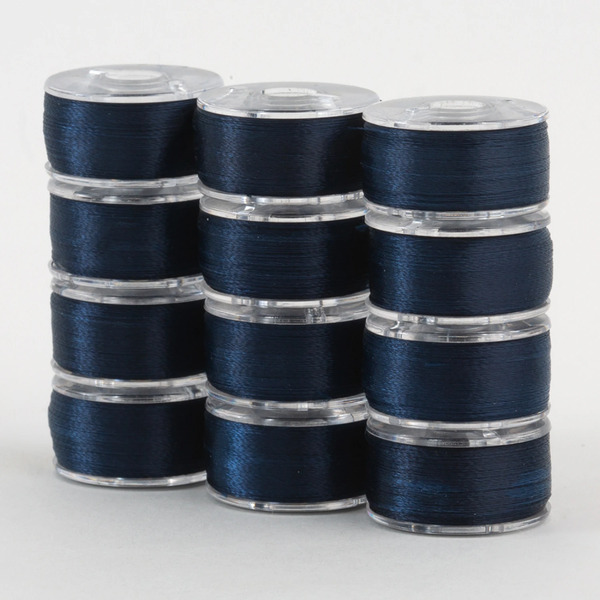 Superior Threads 302-12-609 SuperBobs Polyester Bobbin 12pk Class 15 Dark Blue