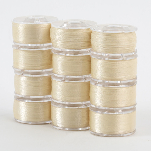 Superior Threads 302-12-620 SuperBobs Polyester Bobbin 12pk Class 15 Cream