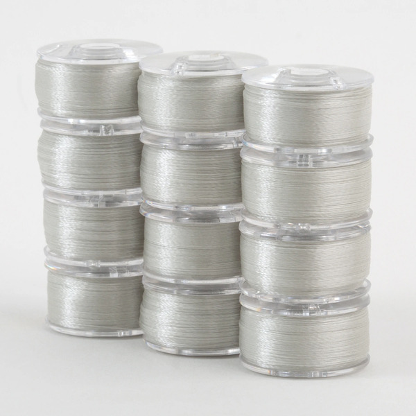 Superior Threads 302-12-623 SuperBobs Polyester Bobbin 12pk Class 15 Silver