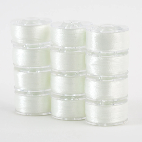 Superior Threads 302-12-624 SuperBobs Polyester Bobbin 12pk Class 15 Natural White