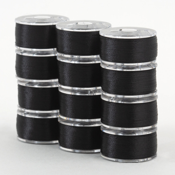 Superior Threads 302-12-625 SuperBobs Polyester Bobbin 12pk Class 15 Black
