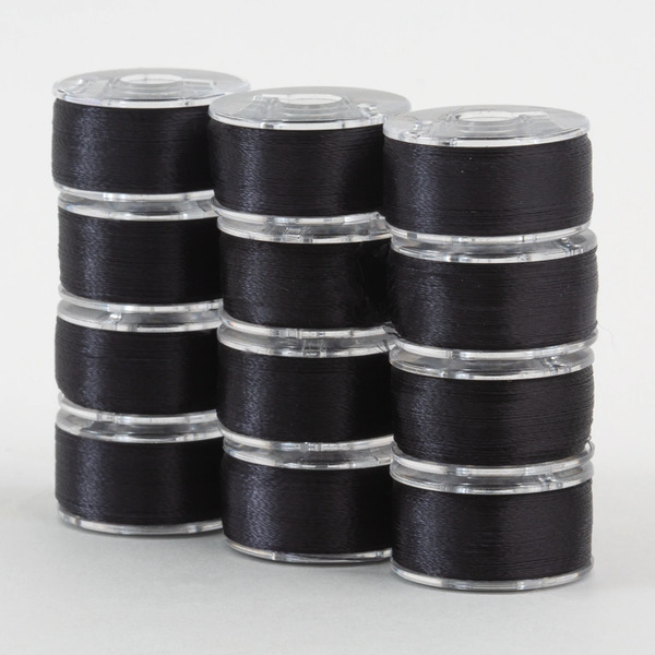 Superior Threads 302-12-649 SuperBobs Polyester Bobbin 12pk Class 15 Dark Gray