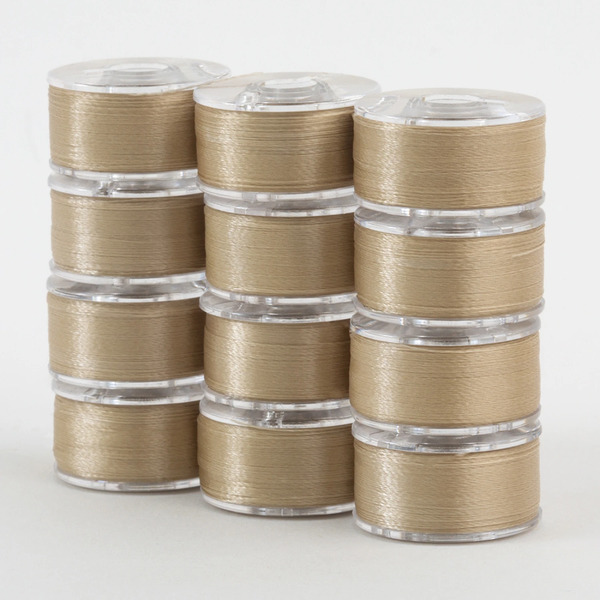 Superior Threads 302-12-653 SuperBobs Polyester Bobbin 12pk Class 15 Beach