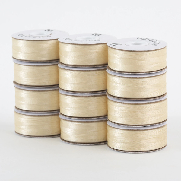 Superior Threads 301-72-620 SuperBobs Polyester Bobbin 72pk M-Style Cream