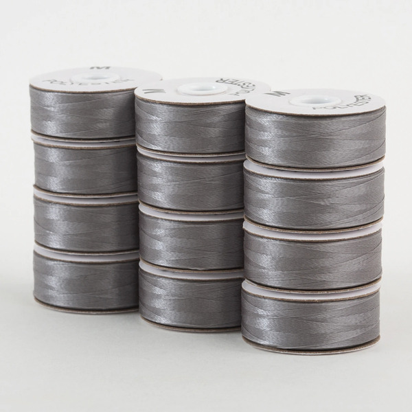 Superior Threads 301-72-622 SuperBobs Polyester Bobbin 72pk M-Style Gray