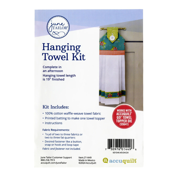 June Tailor Inc JT-1449 Quilt As You Go Hanging Towel Kit