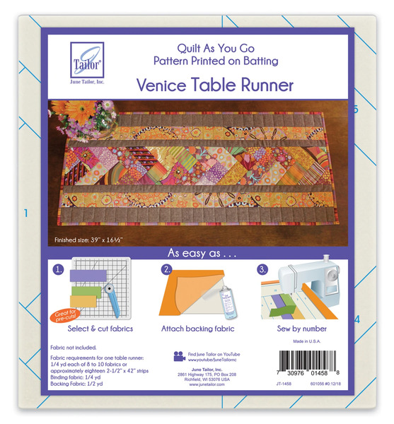 June Tailor Inc JT-1458 Quilt As You Go Table Runner Venice Pattern
