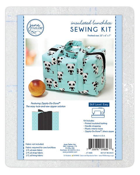 June Tailor Inc JT-1656 Insulated Lunchbox Tote - Zipper Black