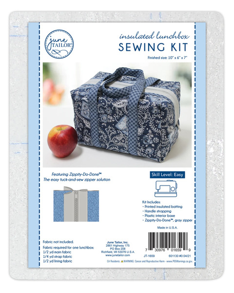 June Tailor Inc JT-1659 Insulated Lunchbox Tote - Zipper Gray