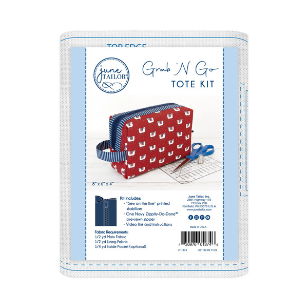 June Tailor Inc JT-1874 Grab 'n Go Tote Zippity-Do-Done Navy