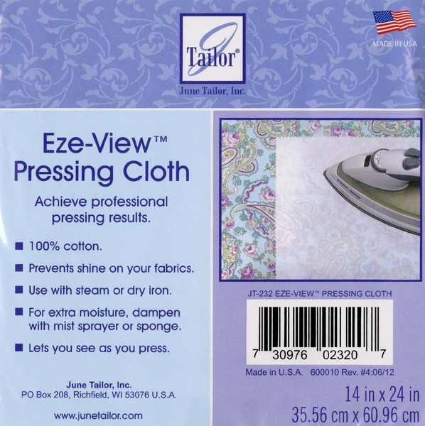 June Tailor Inc JT-232 Press Cloth Eze View 14in x 24in