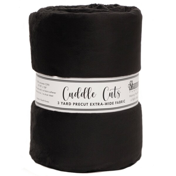 Shannon Fabrics Inc. Black 3 Yard 110in Cuddle Cut