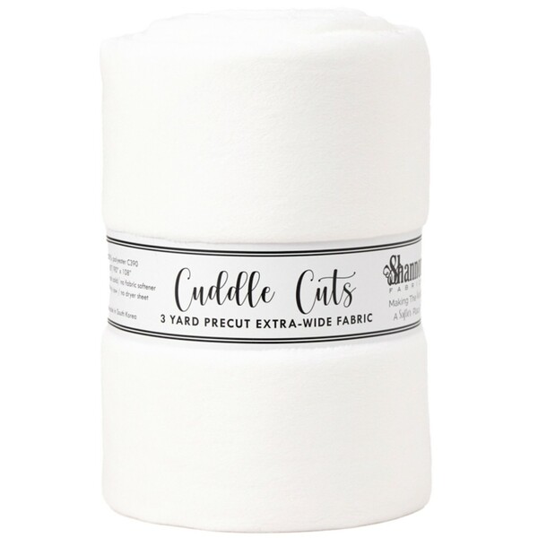 Shannon Fabrics Inc. White 3 Yard 110in Cuddle Cut