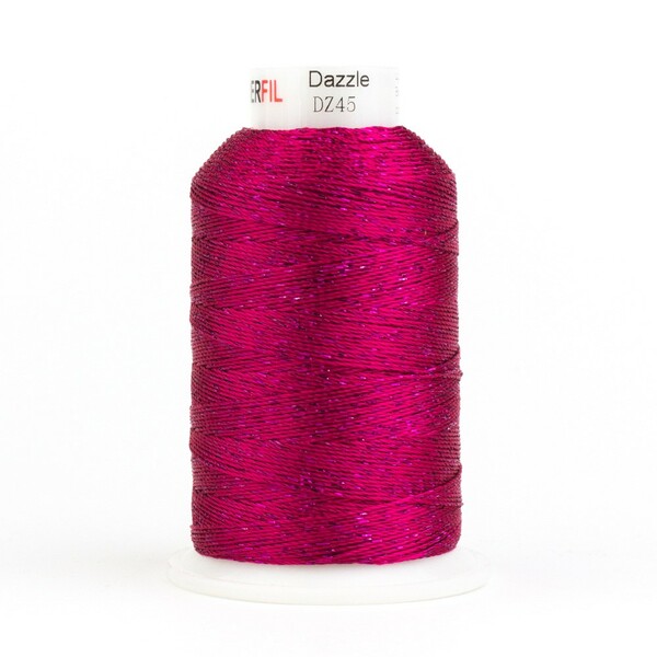 Wonderfil Threads Dazzle 8wt Metallic 411m Boysenberry