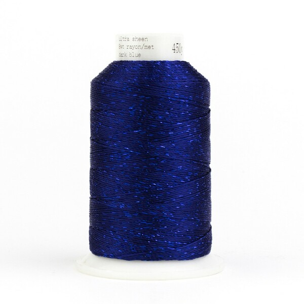 Wonderfil Threads Dazzle 8wt Metallic 411m Dark Blue