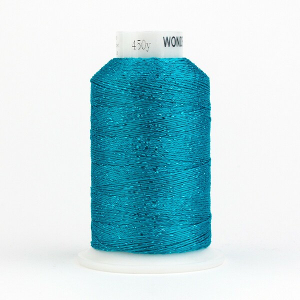 Wonderfil Threads Dazzle 8wt Metallic 411m Dark Turquoise