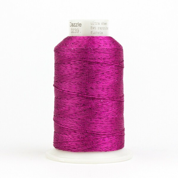 Wonderfil Threads Dazzle 8wt Metallic 411m Fuchsia