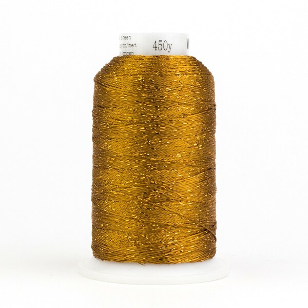 Wonderfil Threads Dazzle 8wt Metallic 411m Golden Brown