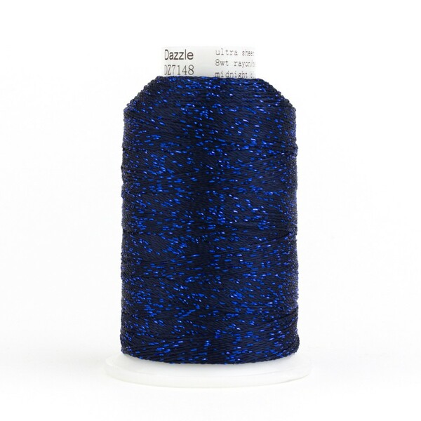 Wonderfil Threads Dazzle 8wt Metallic 411m Midnight Blue