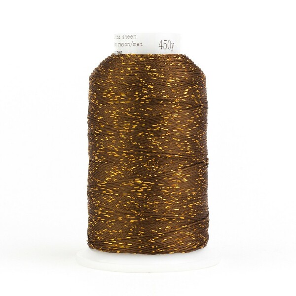 Wonderfil Threads Dazzle 8wt Metallic 411m Nutmeg