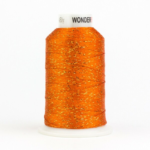 Wonderfil Threads Dazzle 8wt Metallic 411m Orange