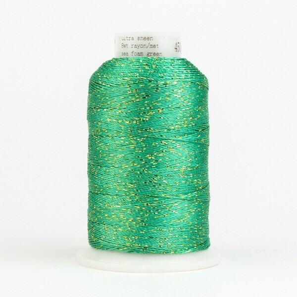 Wonderfil Threads Dazzle 8wt Metallic 411m Sea Foam Green