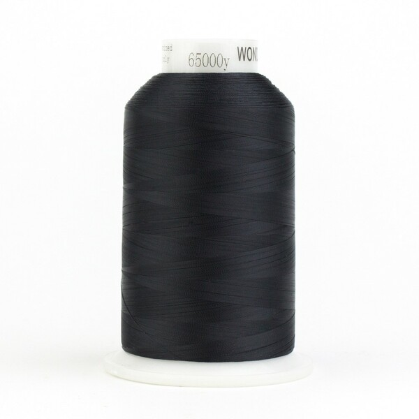 Wonderfil Threads DecoBob Cottonized Polyester 80wt 6000m Black