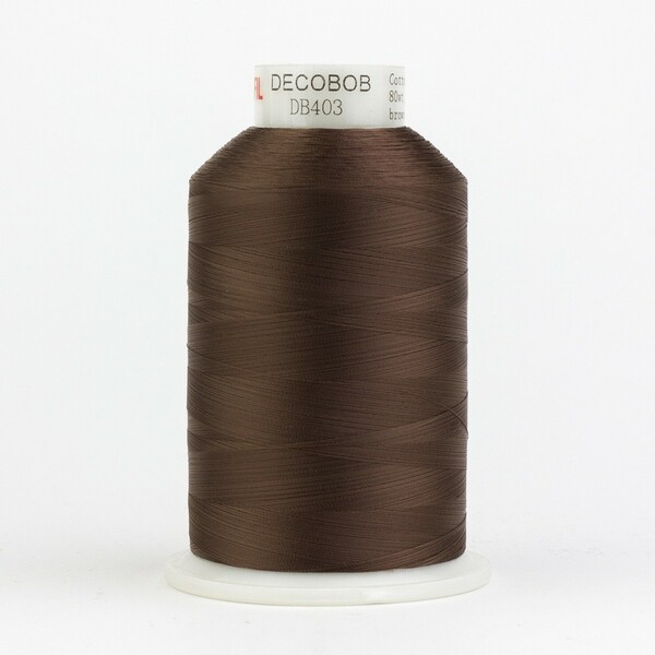 Wonderfil Threads DecoBob Cottonized Polyester 80wt 6000m Brown