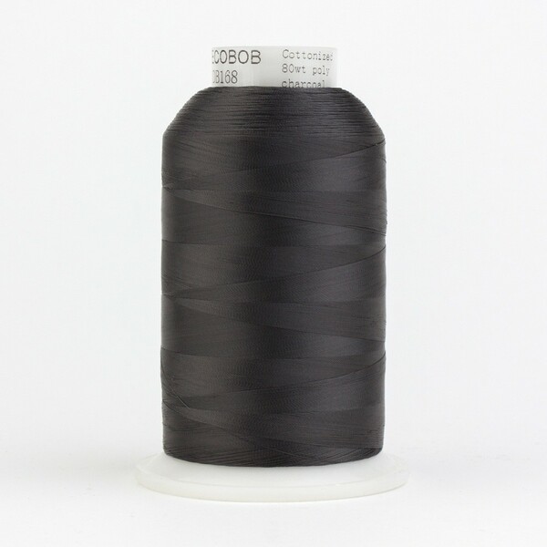 Wonderfil Threads DecoBob Cottonized Polyester 80wt 6000m Charcoal