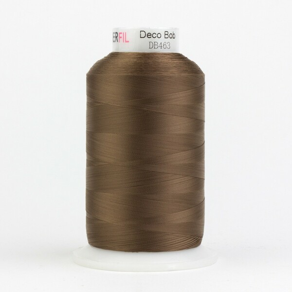 Wonderfil Threads DecoBob Cottonized Polyester 80wt 6000m Dark Tan