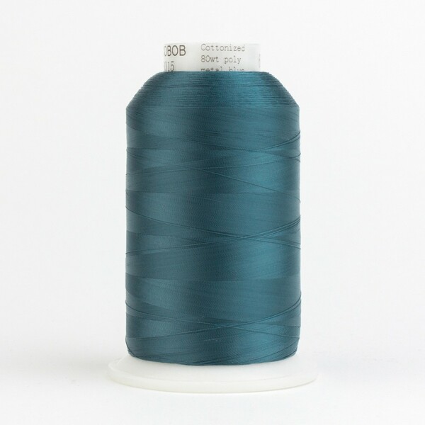 Wonderfil Threads DecoBob Cottonized Polyester 80wt 6000m Metal Blue