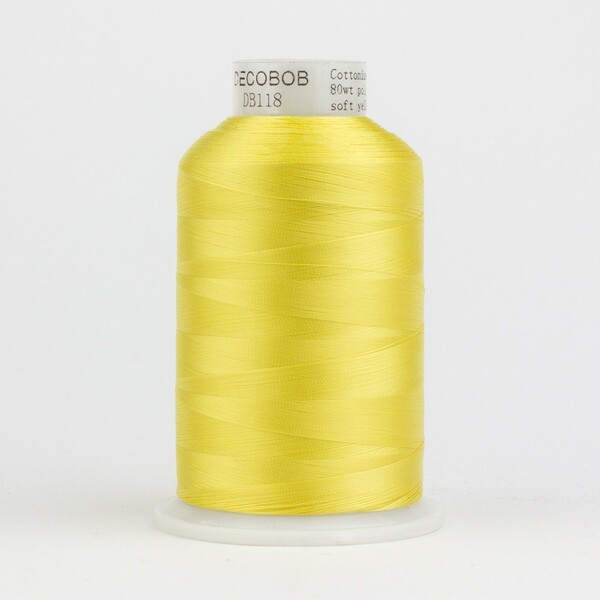 Wonderfil Threads DecoBob Cottonized Polyester 80wt 6000m Soft Yellow
