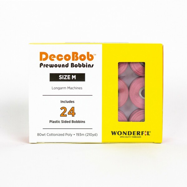 Wonderfil Threads DecoBob Prewound Bobbins Size M 24ct Dusty Rose