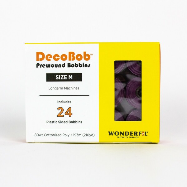 Wonderfil Threads DecoBob Prewound Bobbins Size M 24ct Soft Purple