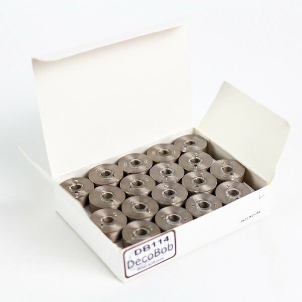 Wonderfil Threads DecoBob Prewound Bobbins Size L 36ct Brown-Grey