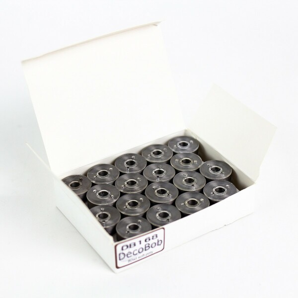 Wonderfil Threads DecoBob Prewound Bobbins Size L 36ct Charcoal