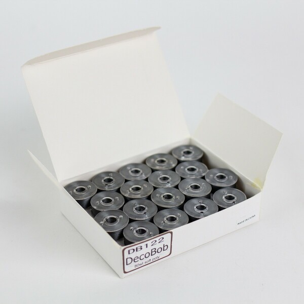 Wonderfil Threads DecoBob Prewound Bobbins Size L 36ct Dark Grey