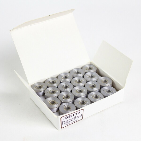Wonderfil Threads DecoBob Prewound Bobbins Size L 36ct Dove Grey