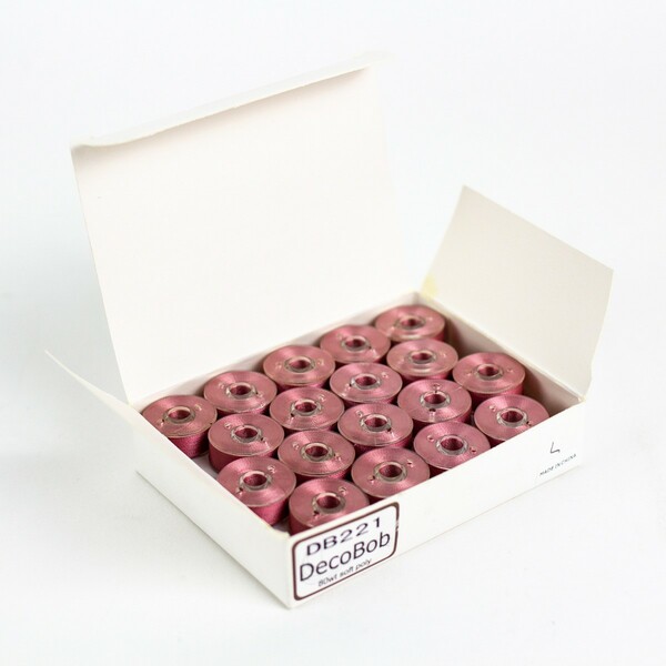 Wonderfil Threads DecoBob Prewound Bobbins Size L 36ct Dusty Rose