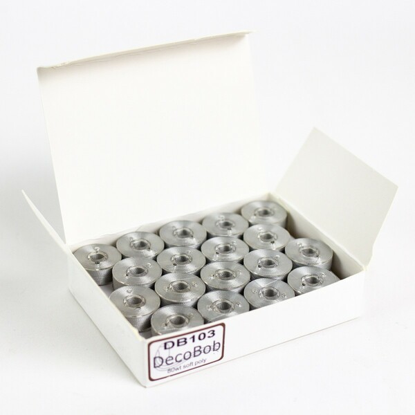 Wonderfil Threads DecoBob Prewound Bobbins Size L 36ct Med Grey