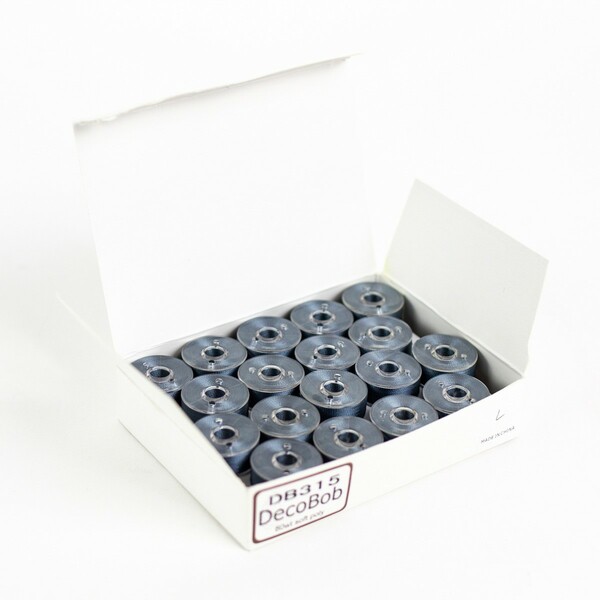 Wonderfil Threads DecoBob Prewound Bobbins Size L 36ct Metal Blue