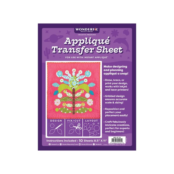 Wonderfil Threads Applique Transfer Sheet 10pk Applique Transfer Sheet 10pk
