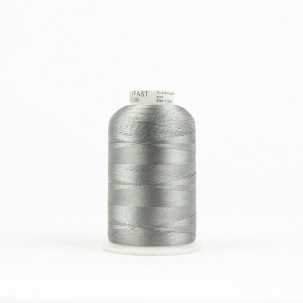 Wonderfil Threads Polyfast Polyester 40wt 5000yd Pearl Grey Polyfast Polyester 40wt 5000yd Pearl Grey