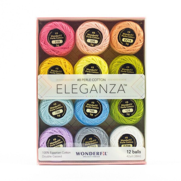 Wonderfil Threads WFEZPPSTLS Eleganza 12-Ball Set Pastels