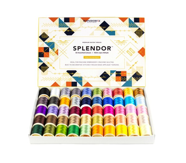 Wonderfil Threads RC-S50 Splendor Rayon Starter Set - 50 cops Rayon Box Set