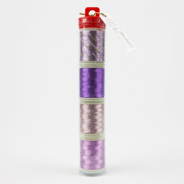 Wonderfil Threads MT-PURPLE Spotlite 40wt Rayon Metallic 150m Tube 4spls Purple