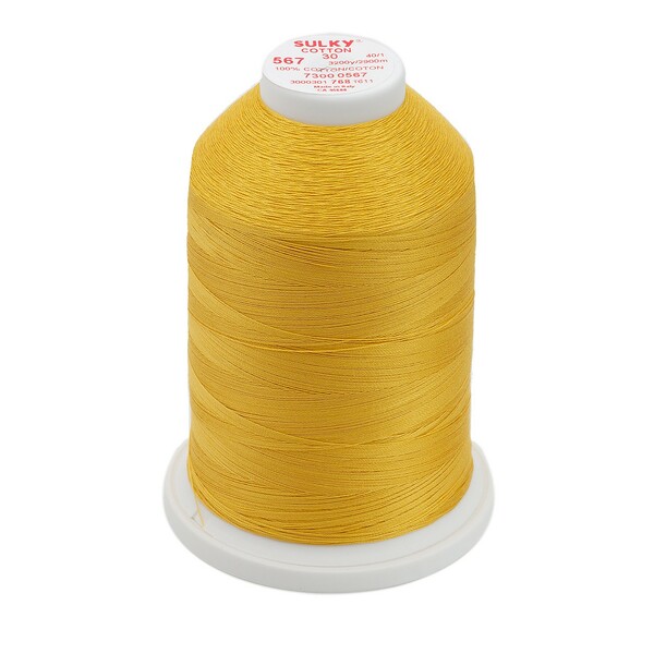 Sulky Cotton Thread 2-ply 30wt 400d 3200yds Butterfly Gold