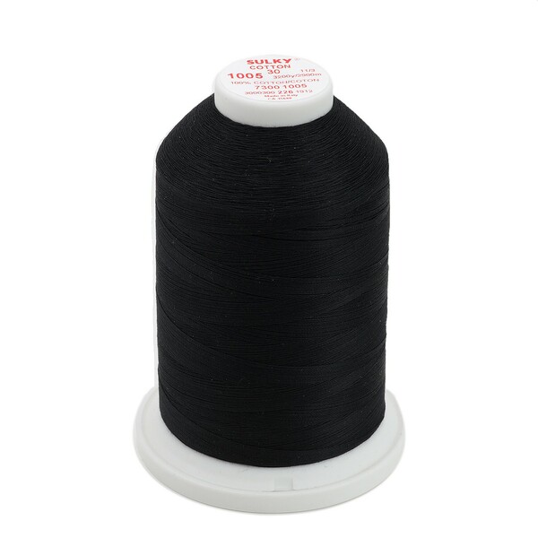 Sulky Cotton Thread 2-ply 30wt 400d 3200yds Black