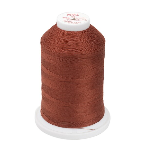 Sulky Cotton Thread 2-ply 30wt 400d 3200yds Tawny Brown