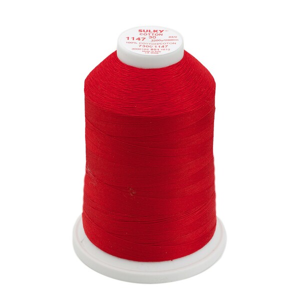 Sulky Cotton Thread 2-ply 30wt 400d 3200yds Christmas Red